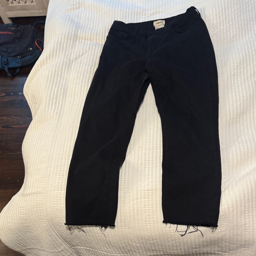 L'AGENCE Black Straight Leg Jeans